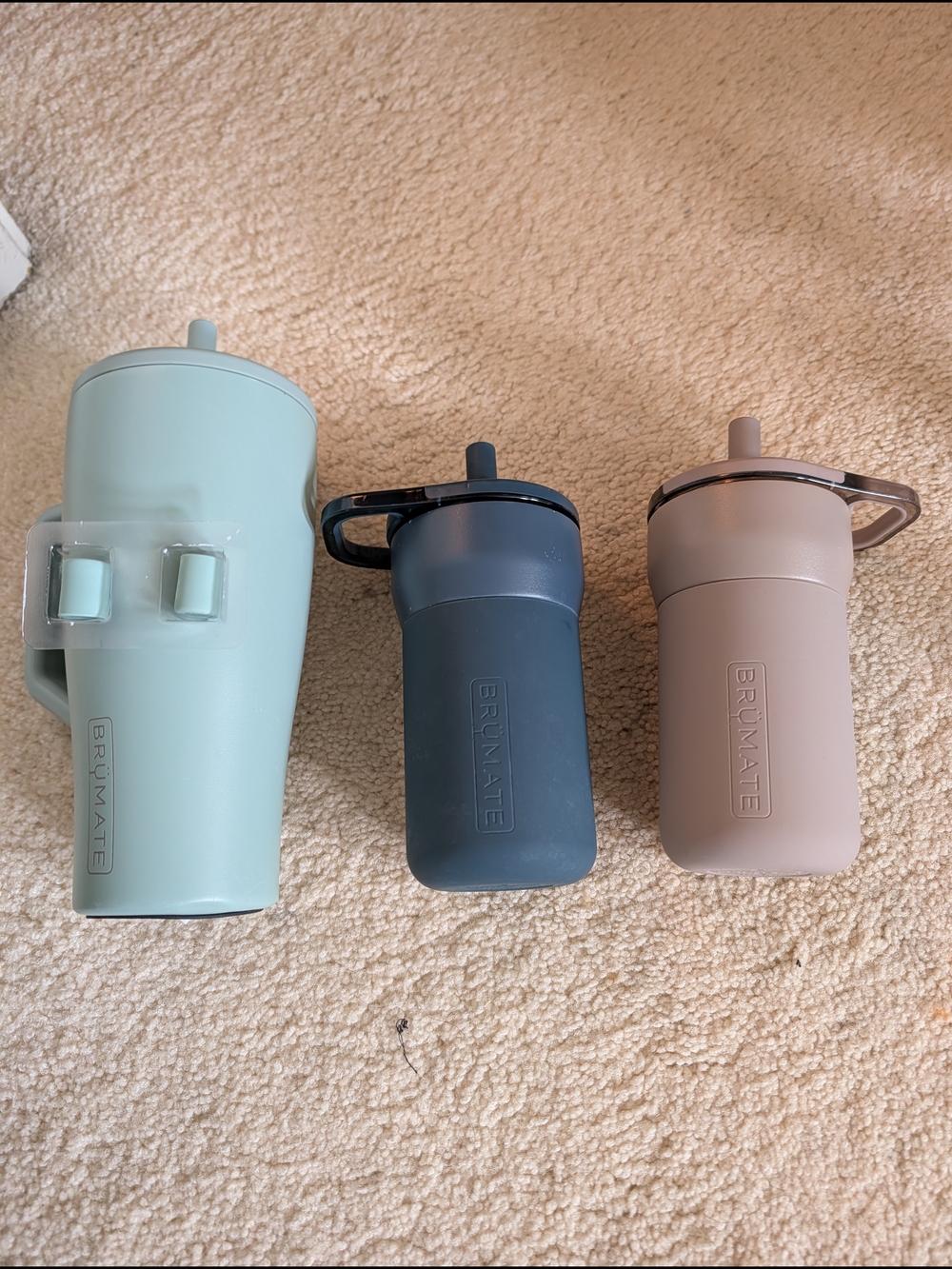 BrüMate Travel Tumbler Trio - Sage Green, Slate Blue, Taupe